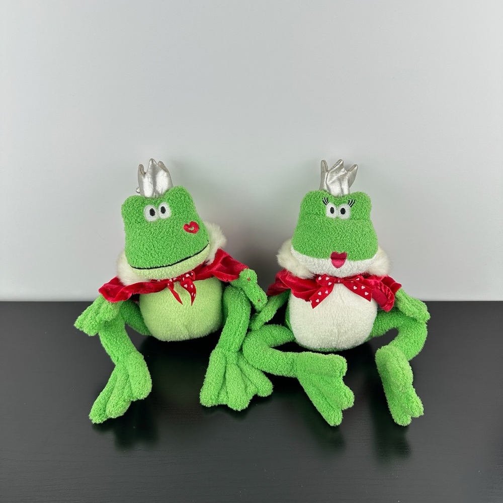 Bestever Rare Prince & Princess Charming 10” Best Ever Frog Plush Stuffed Animal